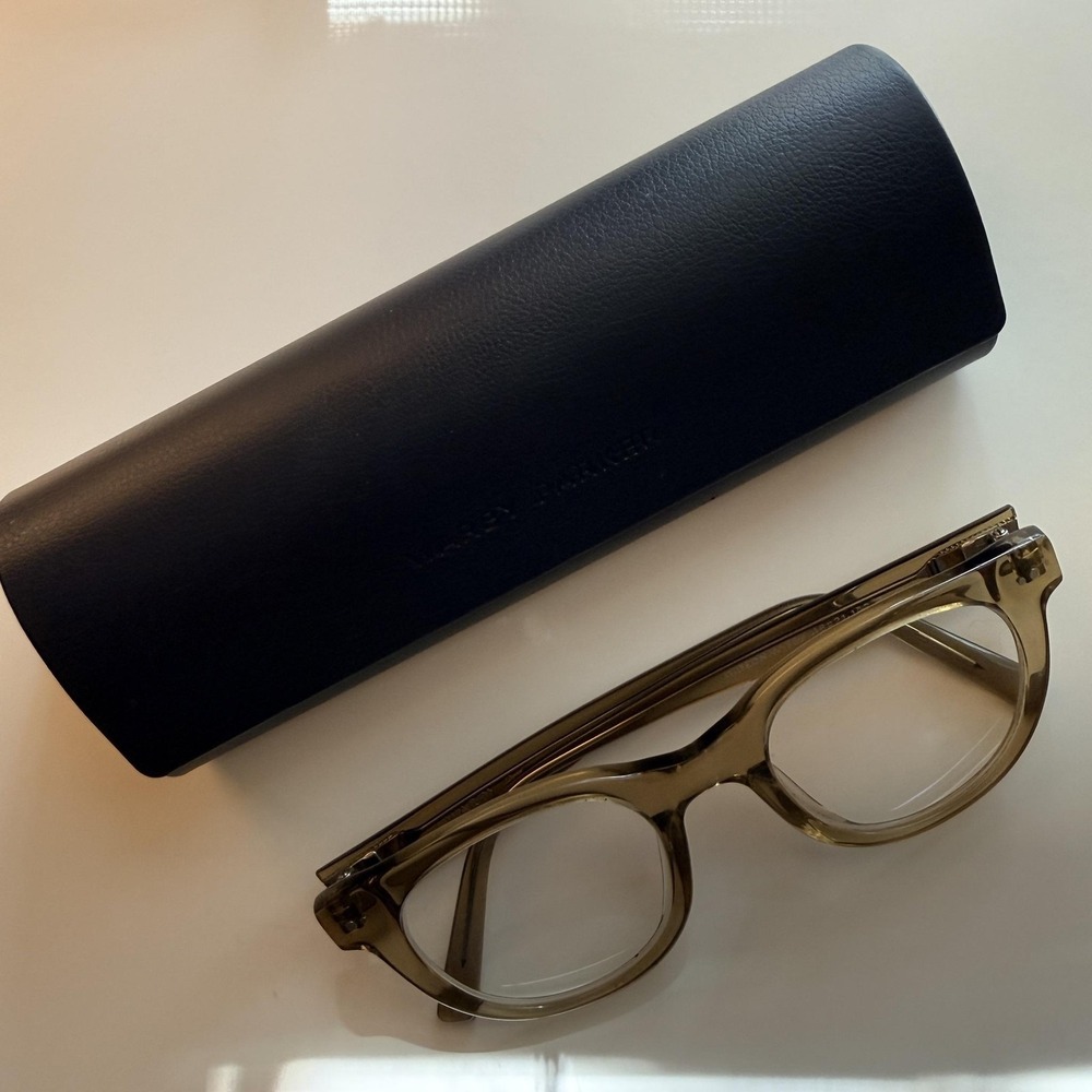 Warby Parker Gideon W699 Eyeglass FRAMES Brown Full Rim 48-21-142 Mens W/ Case